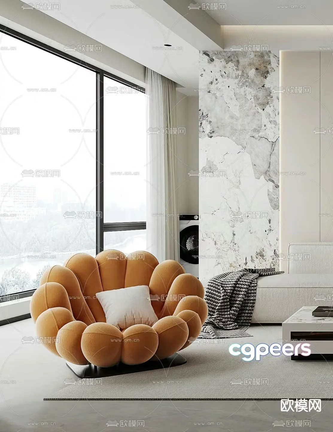 Modern leisure sofa 3d model