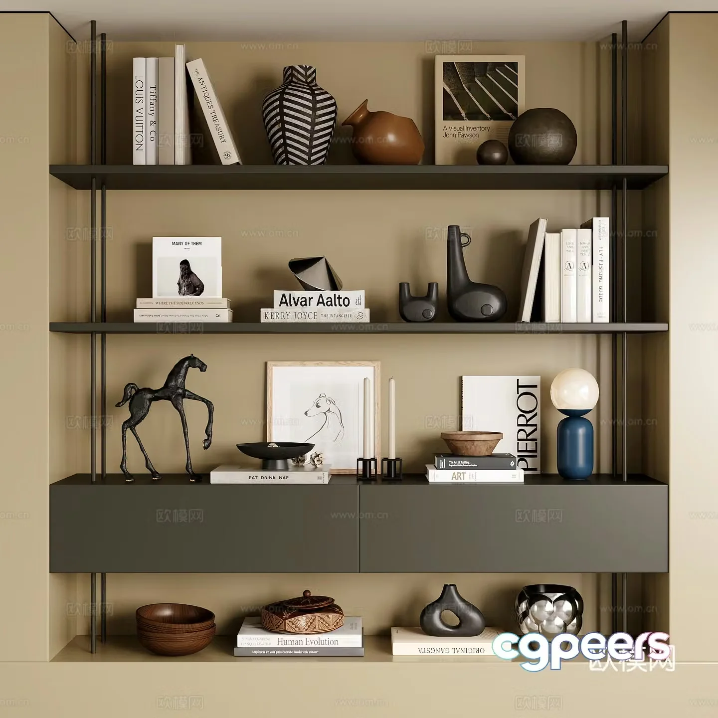 Modern decorative ornaments 3d model