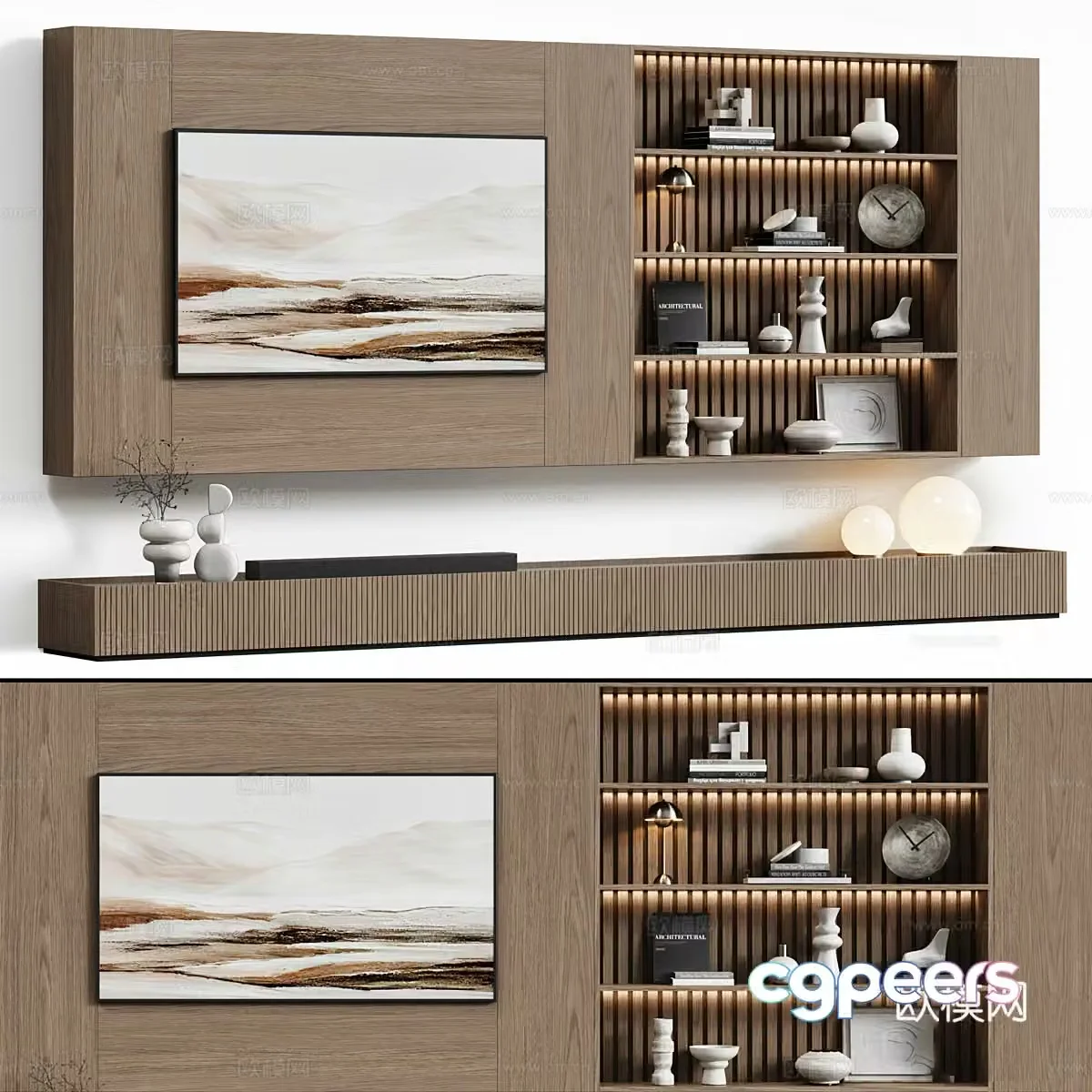 New Chinese TV background wall 3d model