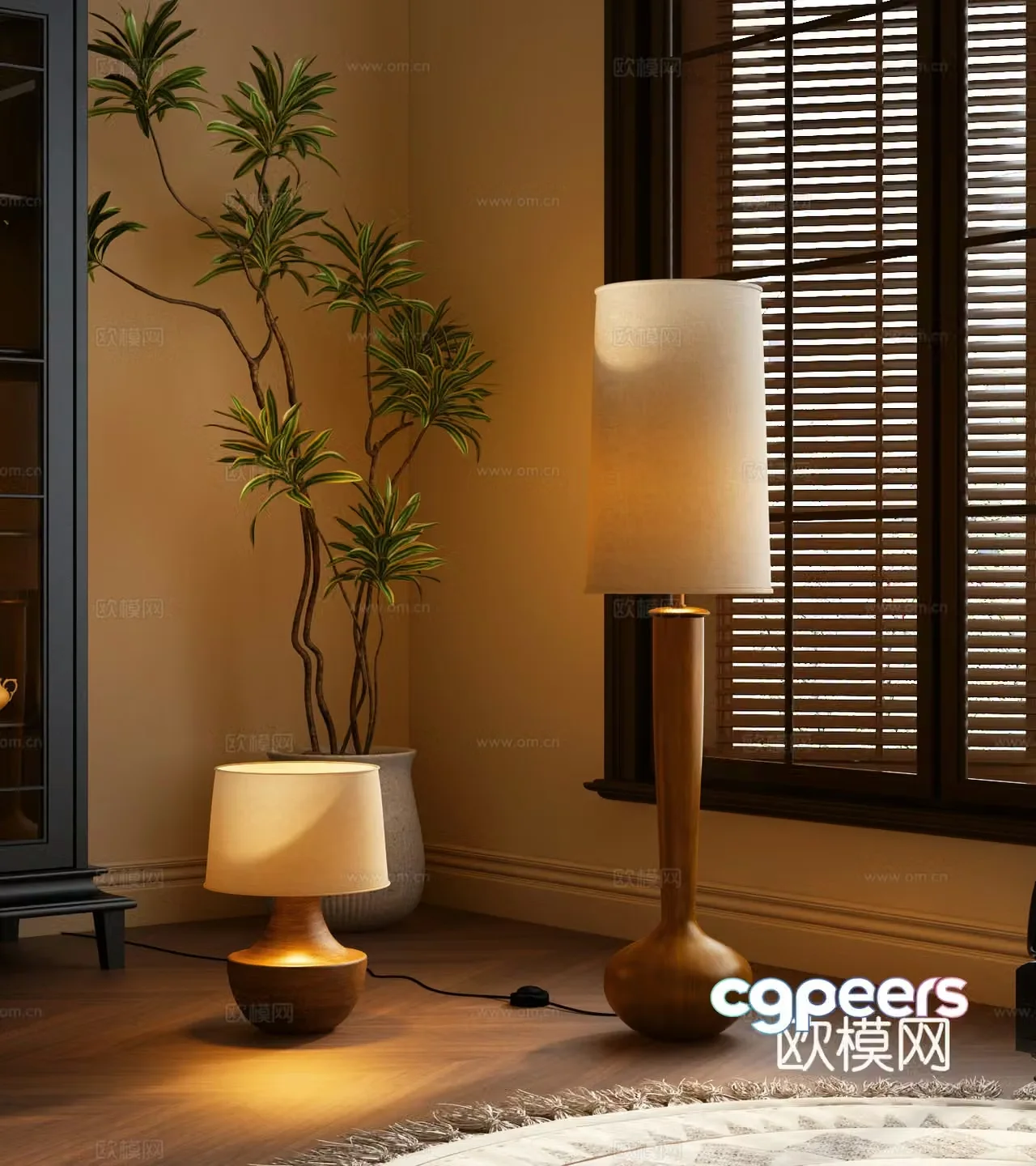 Modern floor lamp Modern desk lamp 3d model
