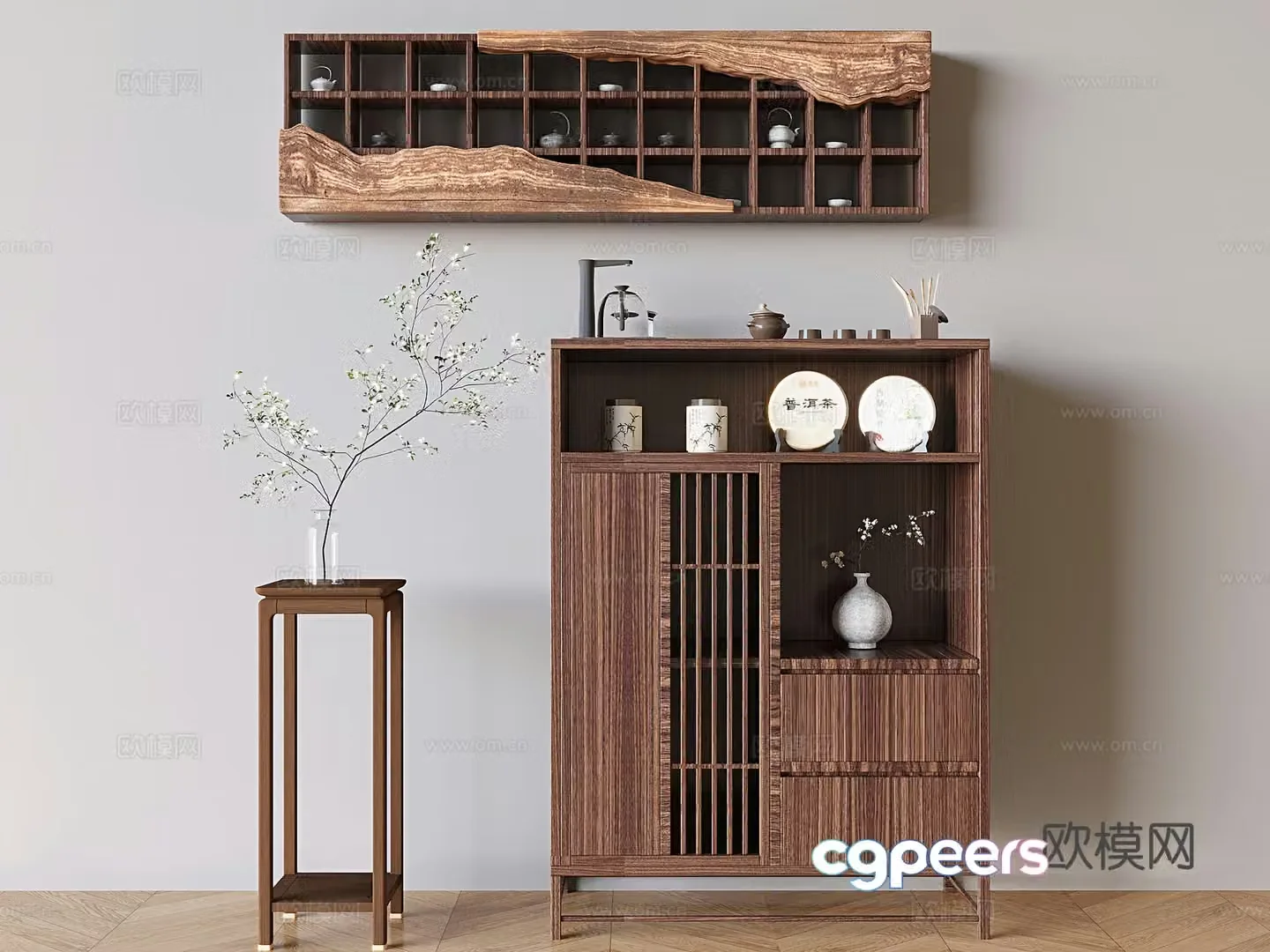 Medieval style tea cabinet 3D model
