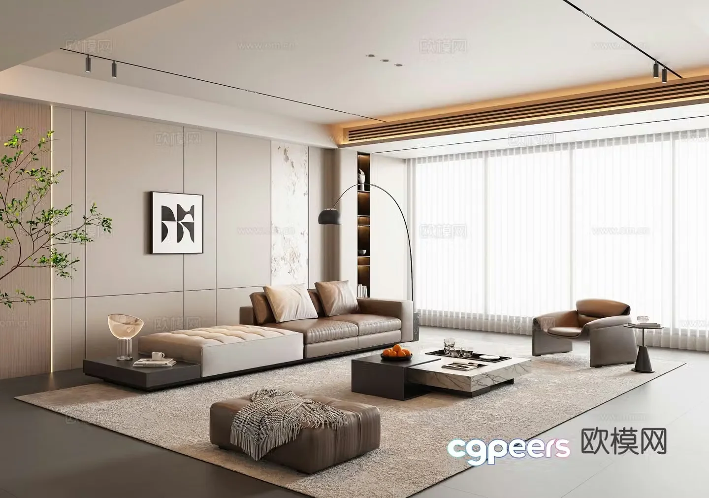 Italian living room 3d model