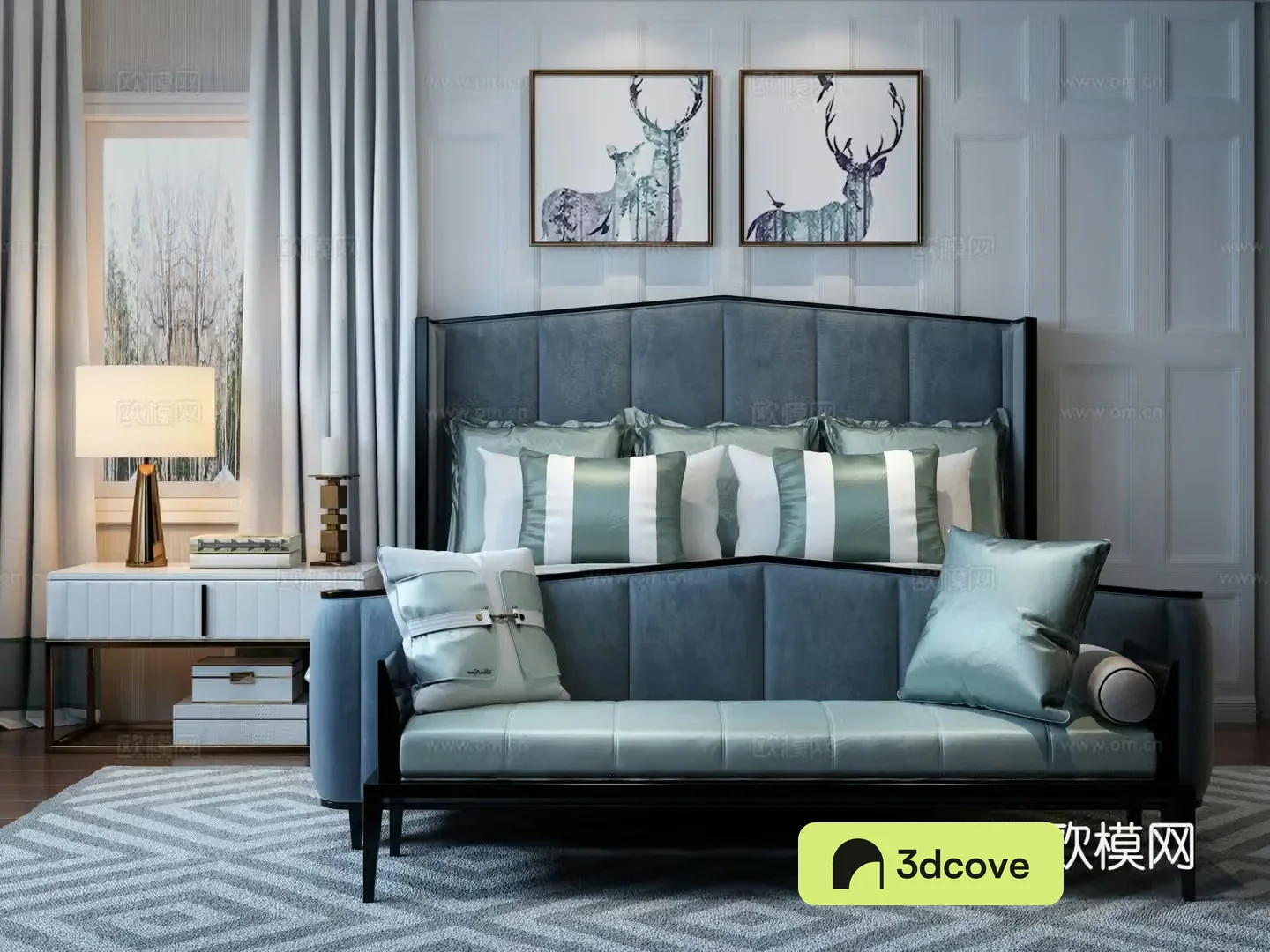 Modern double bed