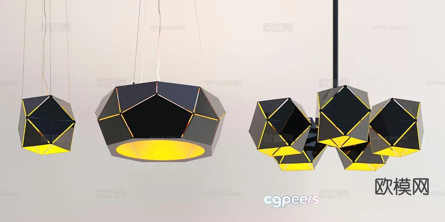 Art chandelier hall chandelier 3d model