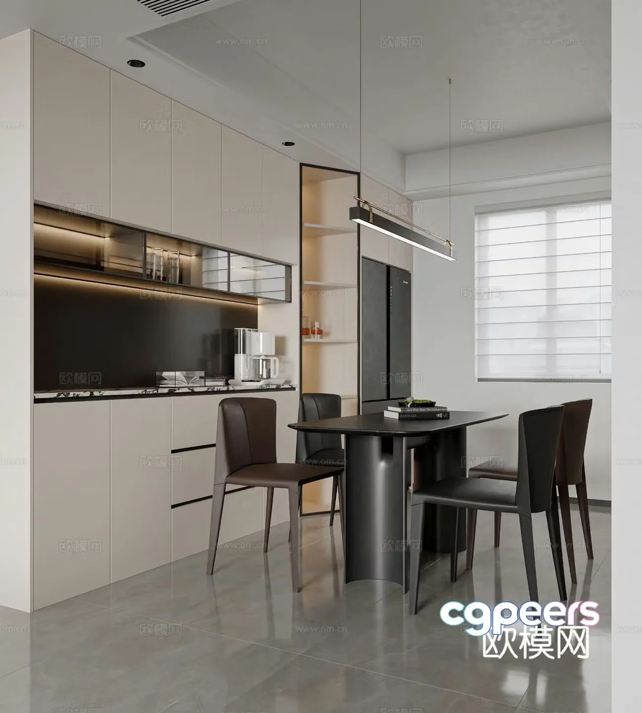 Modern restaurant 3d model