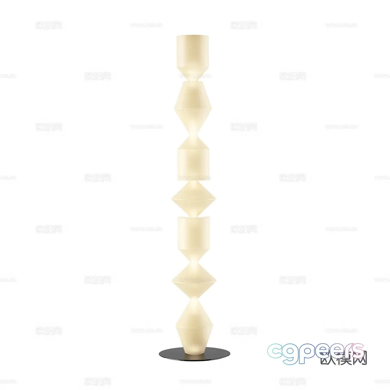 Mogg Modern Floor Lamp Minimalist Floor Lamp Art Floor Lamp Cream Style Floor Lamp 3D Model