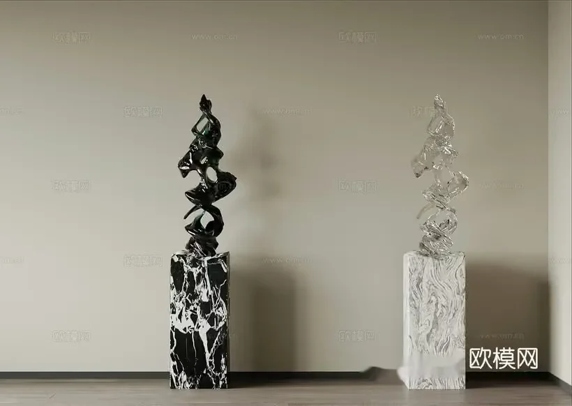 Abstract Art Pieces 3D Model – 16764 – VRAY Render