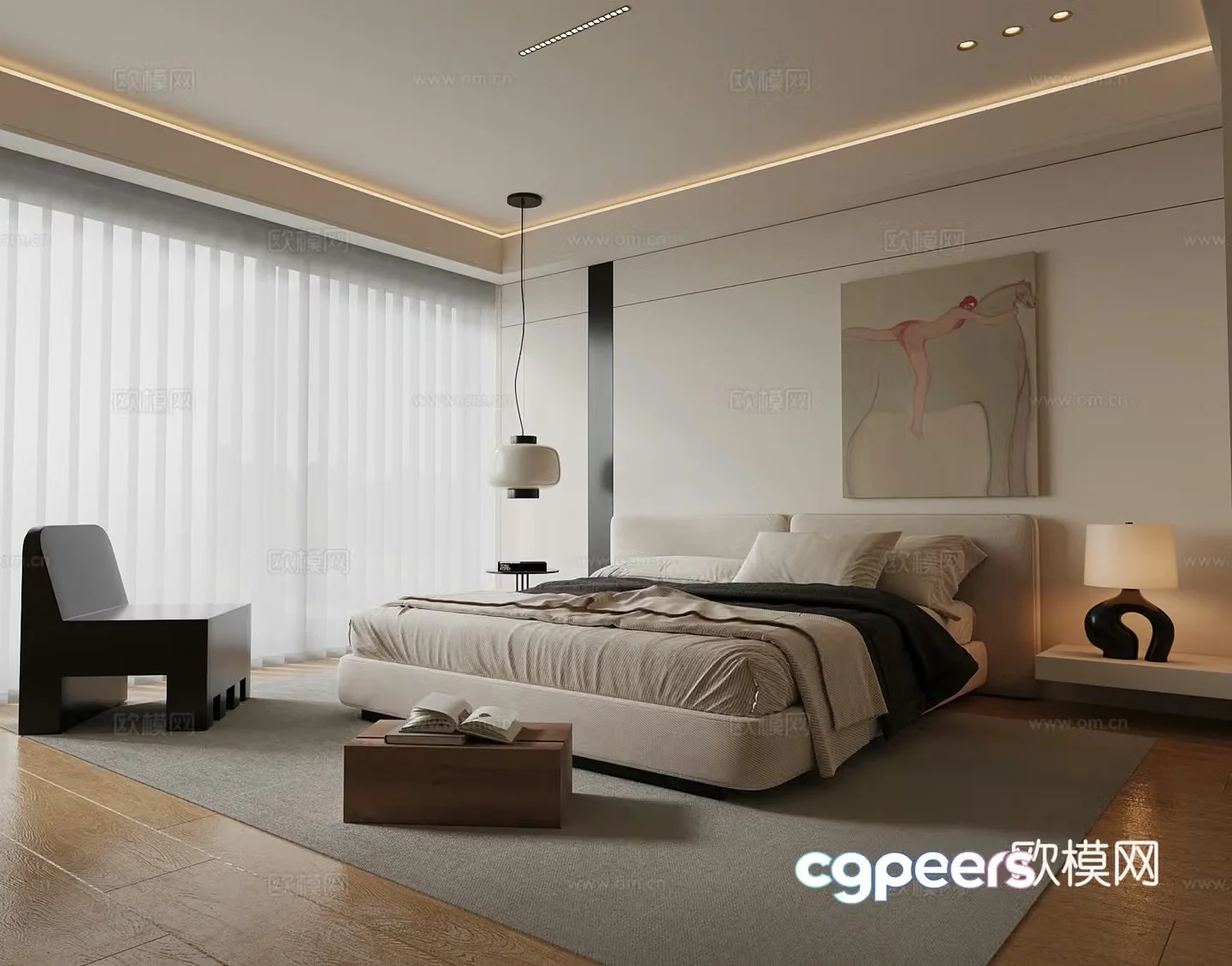 Modern bedroom 3d model