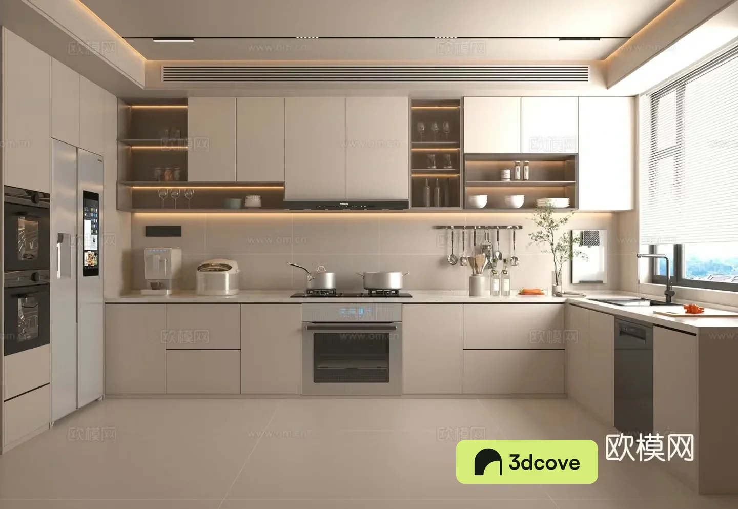 Creamy Kitchen 3d Model