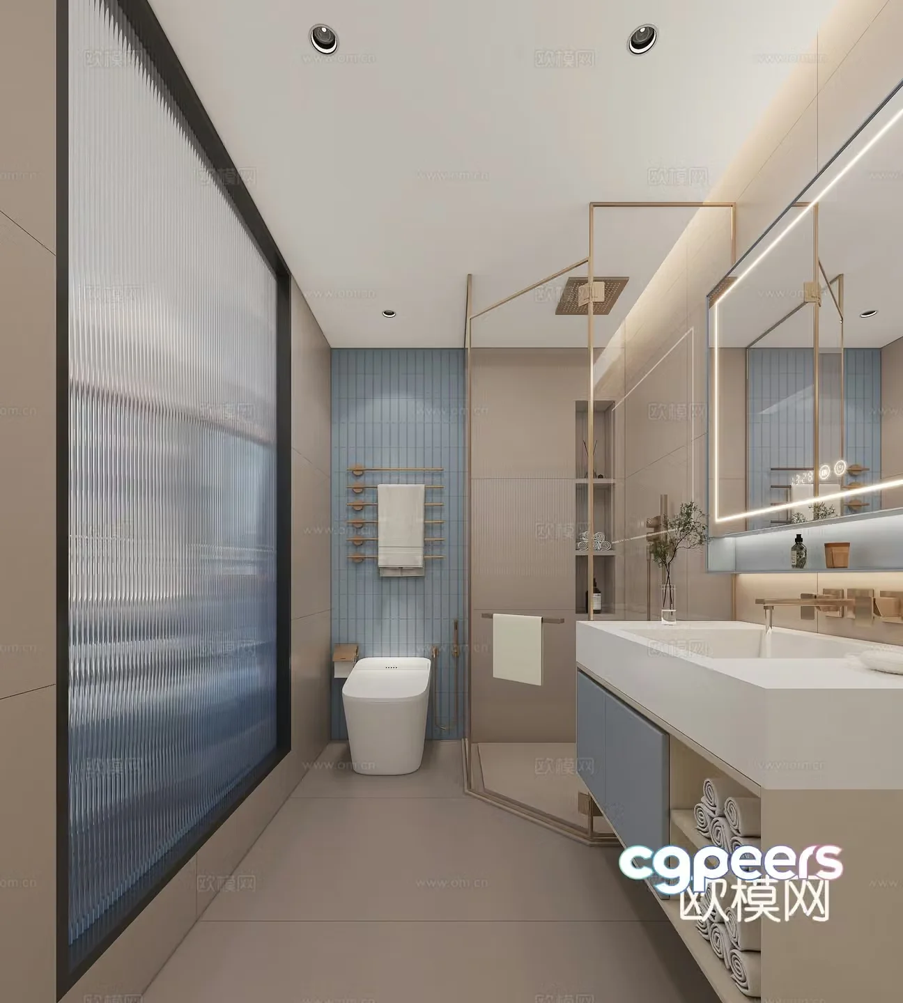 Modern bathroom 3d model