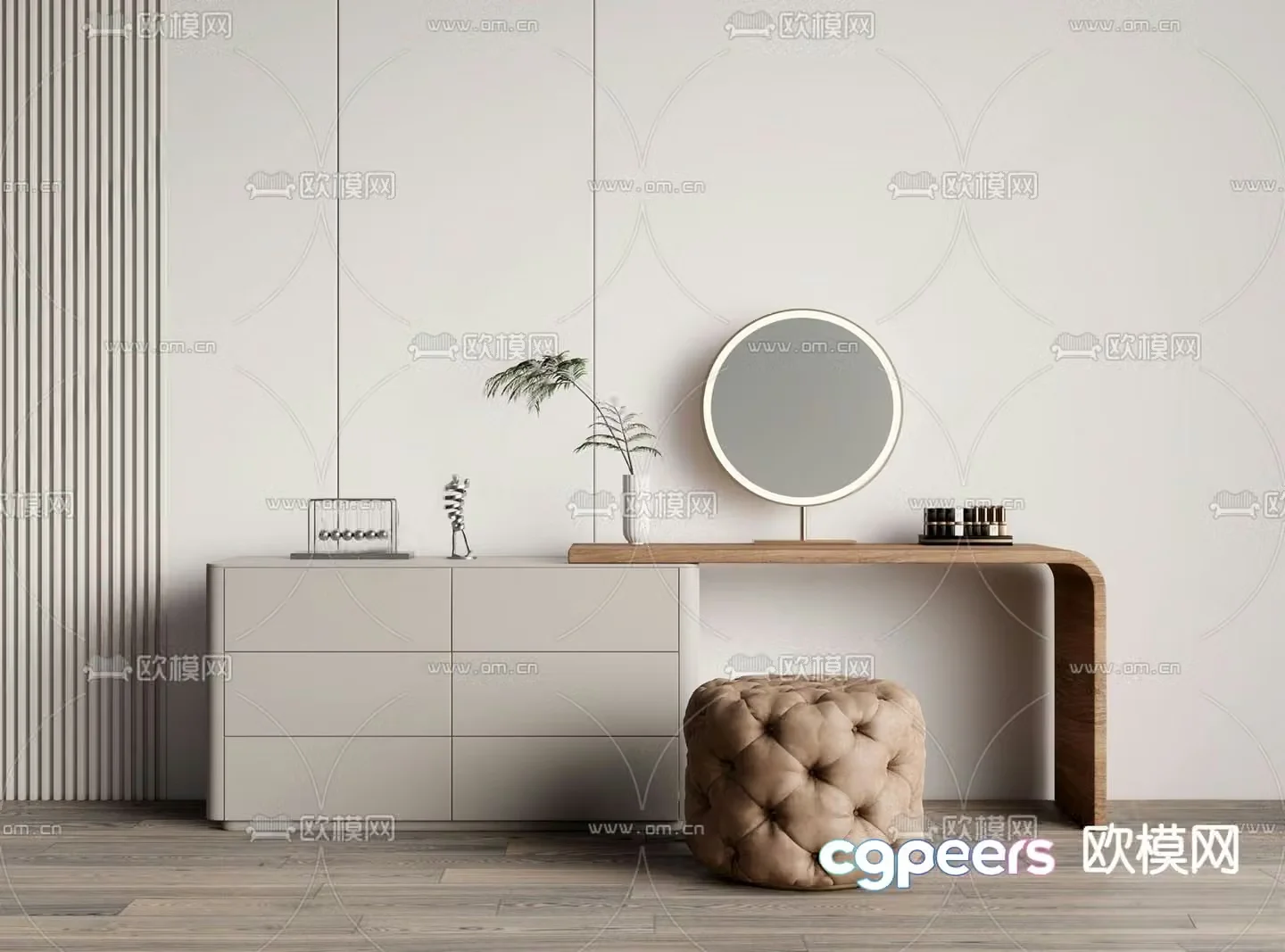 Modern dressing table 3d model