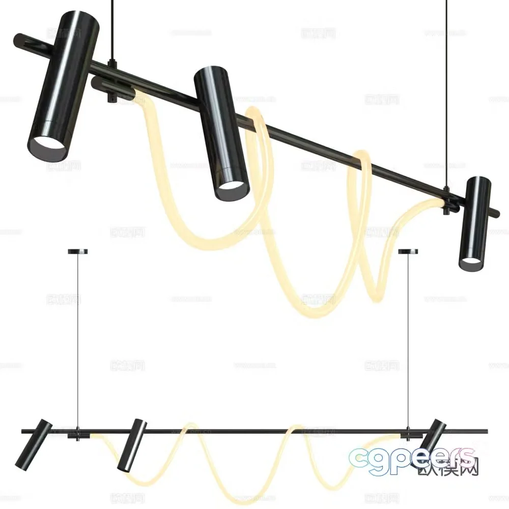 Minimalist chandelier Modern chandelier 3d model