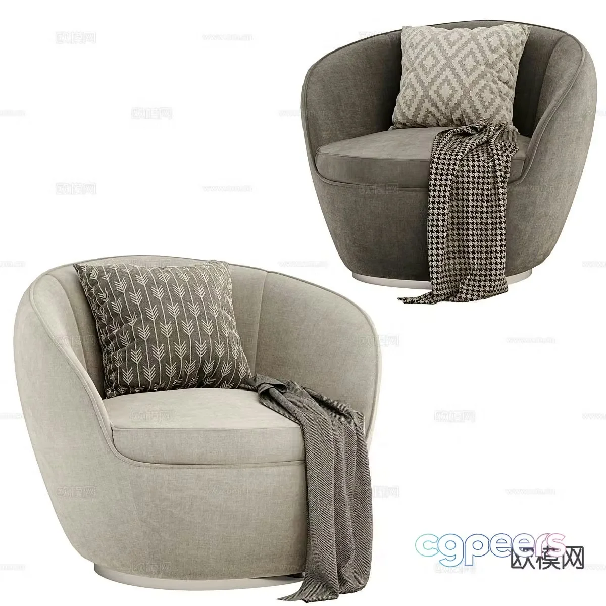 Modern single sofa 3d model