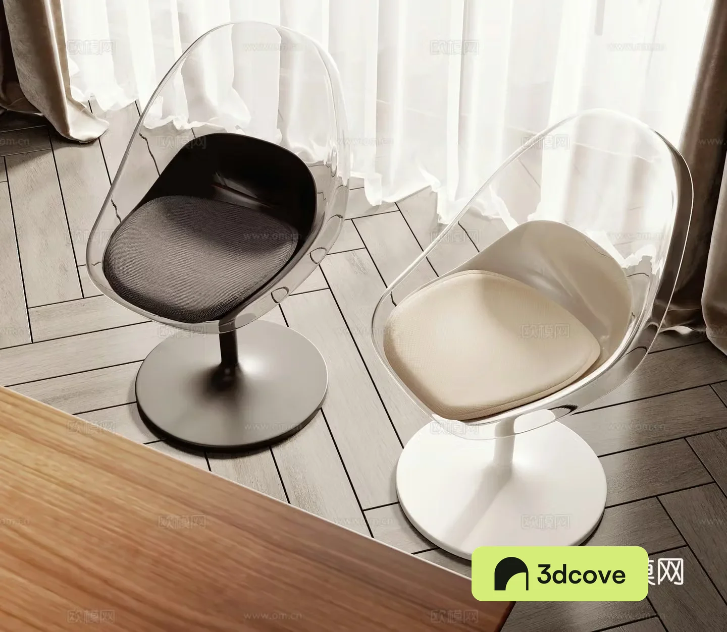 Modern acrylic chair transparent leisure chair