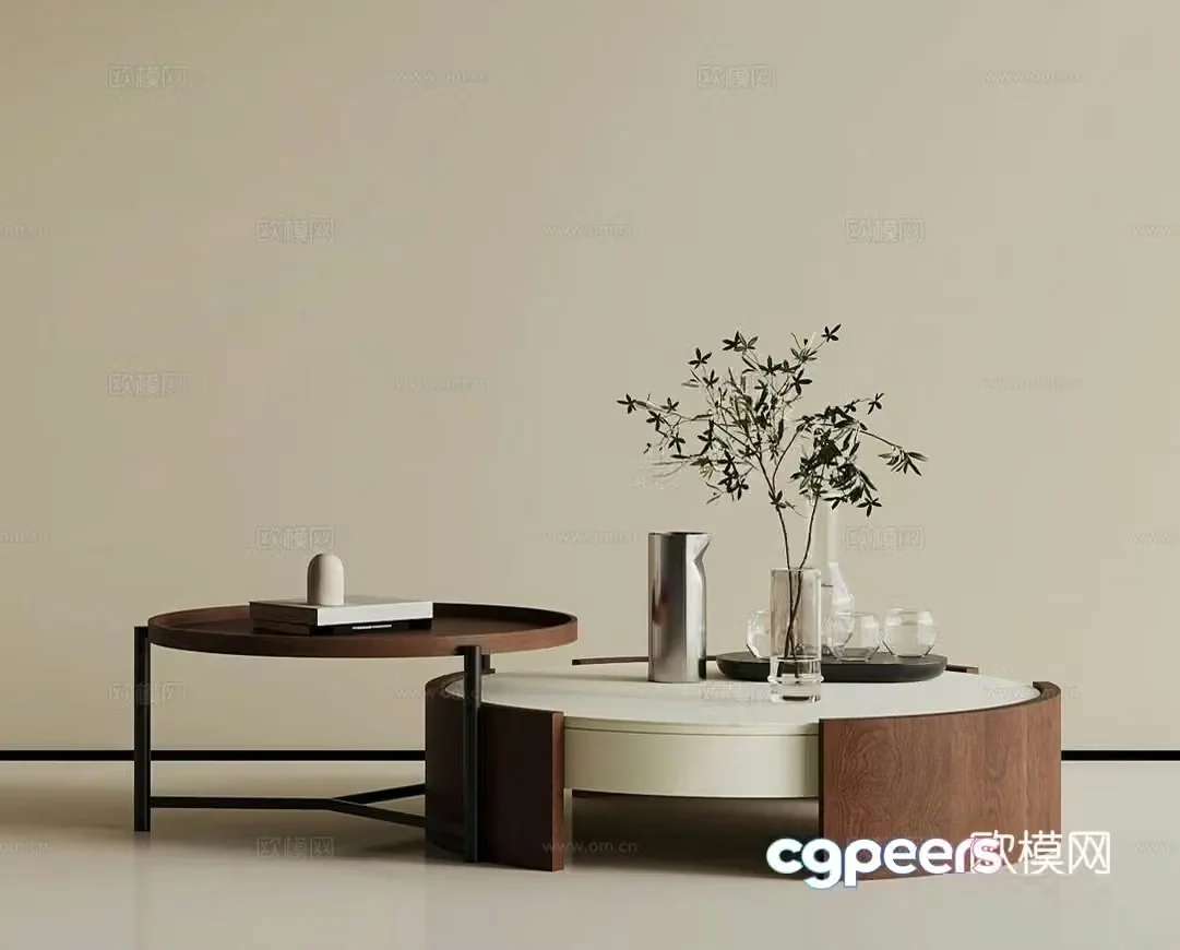 Middle-aged coffee table-Middle-aged coffee table 3D model