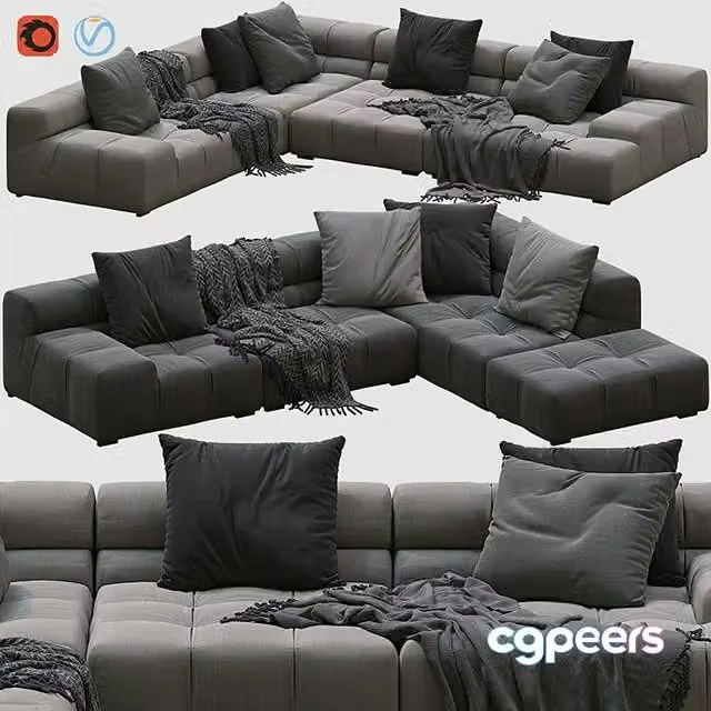 3ds Max Free – Tufty-time sofa