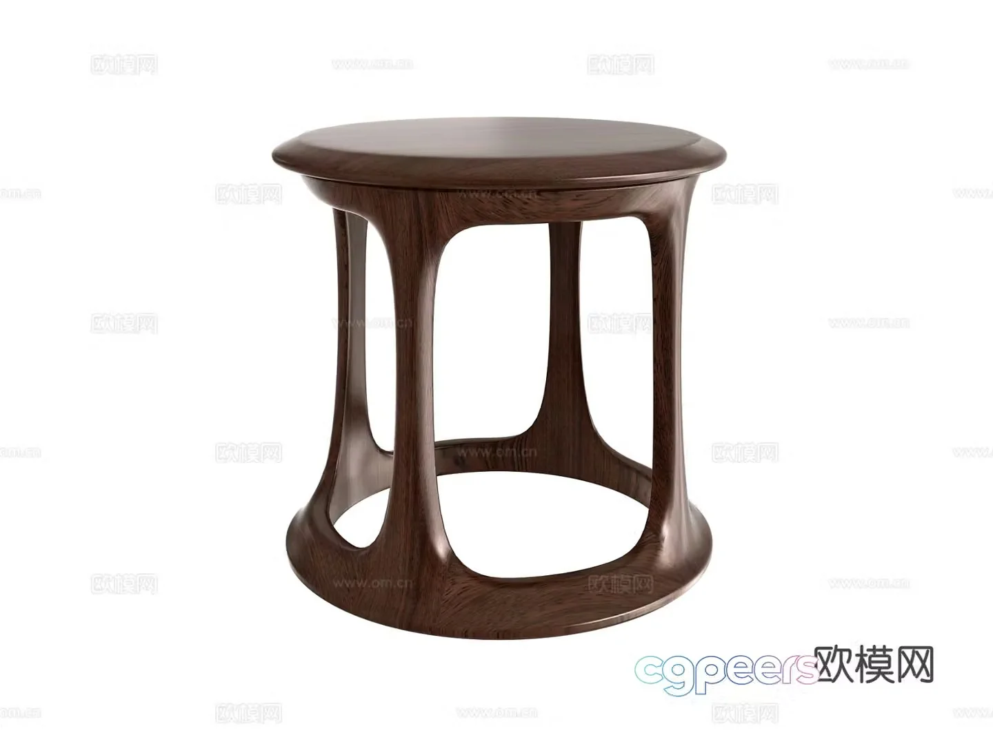 New Chinese style stool wooden stool round stool tea stool 3d model