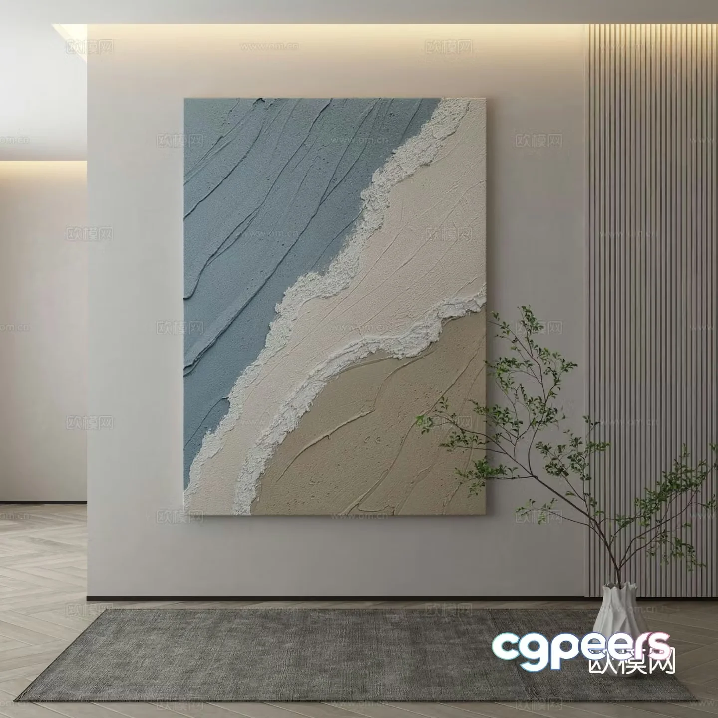 Decorative painting texture painting hanging painting 3d model