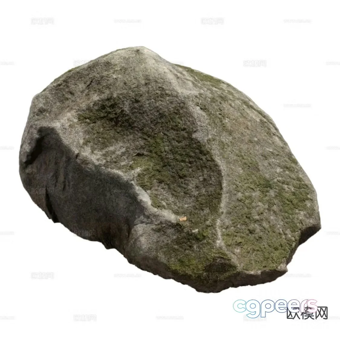 modern stone rock granite 3d model