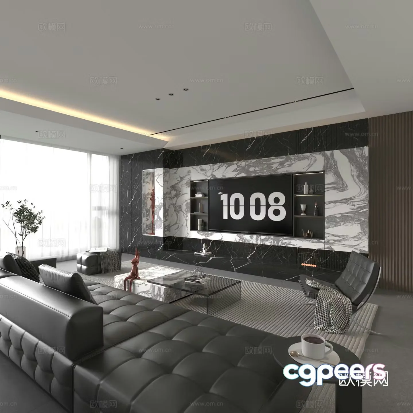 Modern living room 3d model