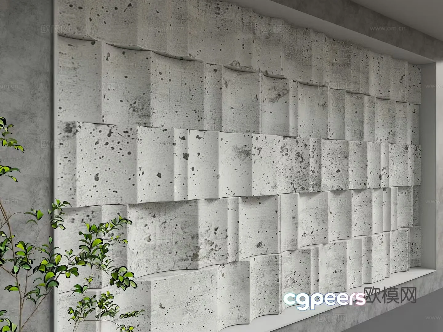 Modern background wall 3d model