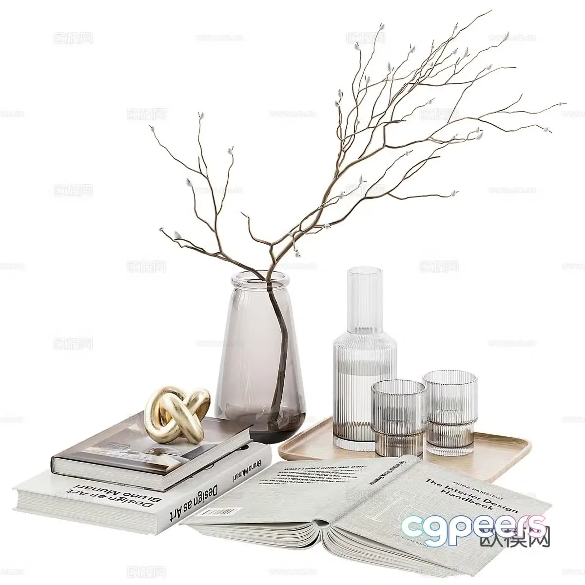 Modern jewelry ornament combination 3D model