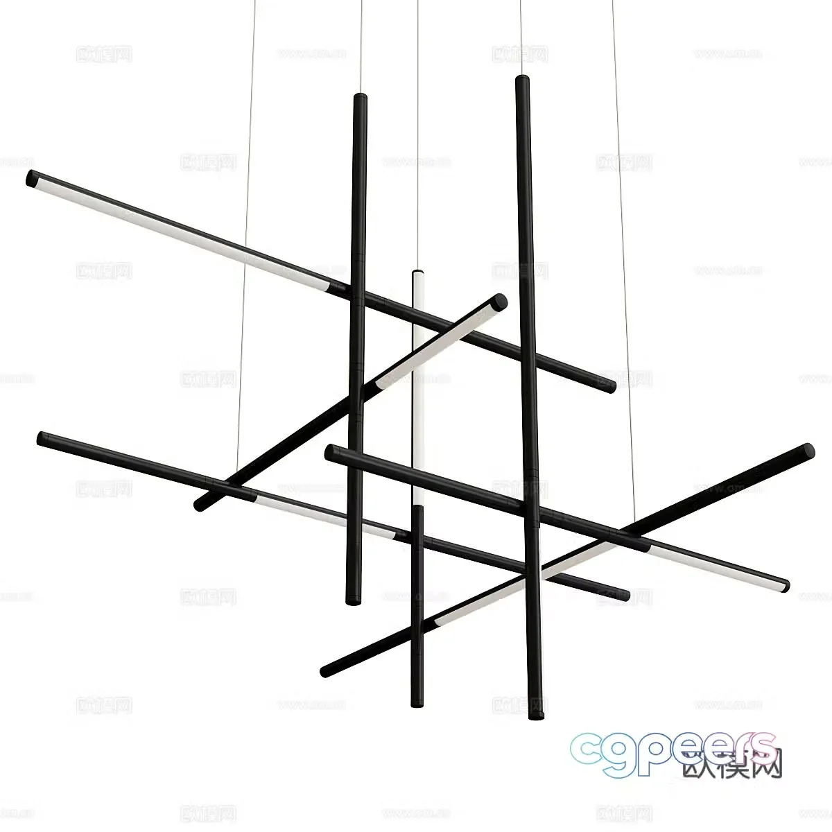 Modern creative chandelier 3D model