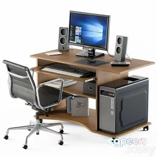 3ds Max Free – Computer Desk Set