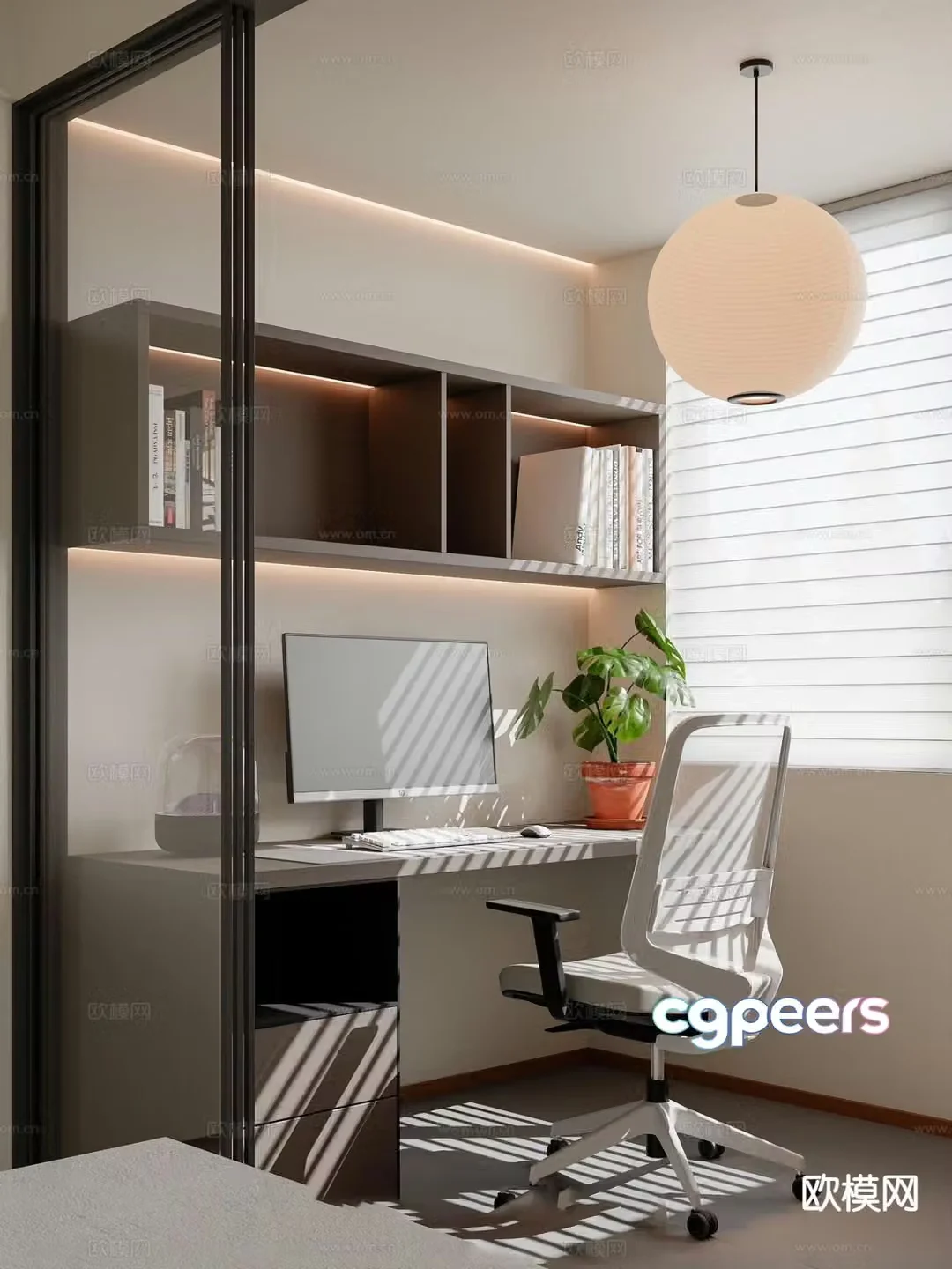 Modern desk 3d model