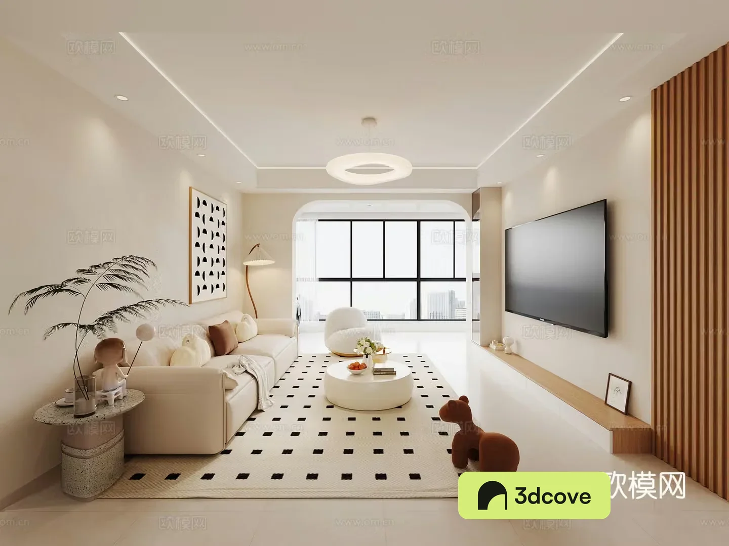 Creamy living room