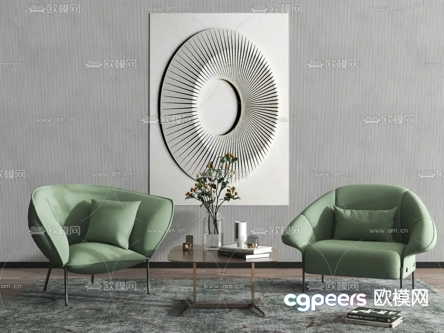 Single sofa 3d model