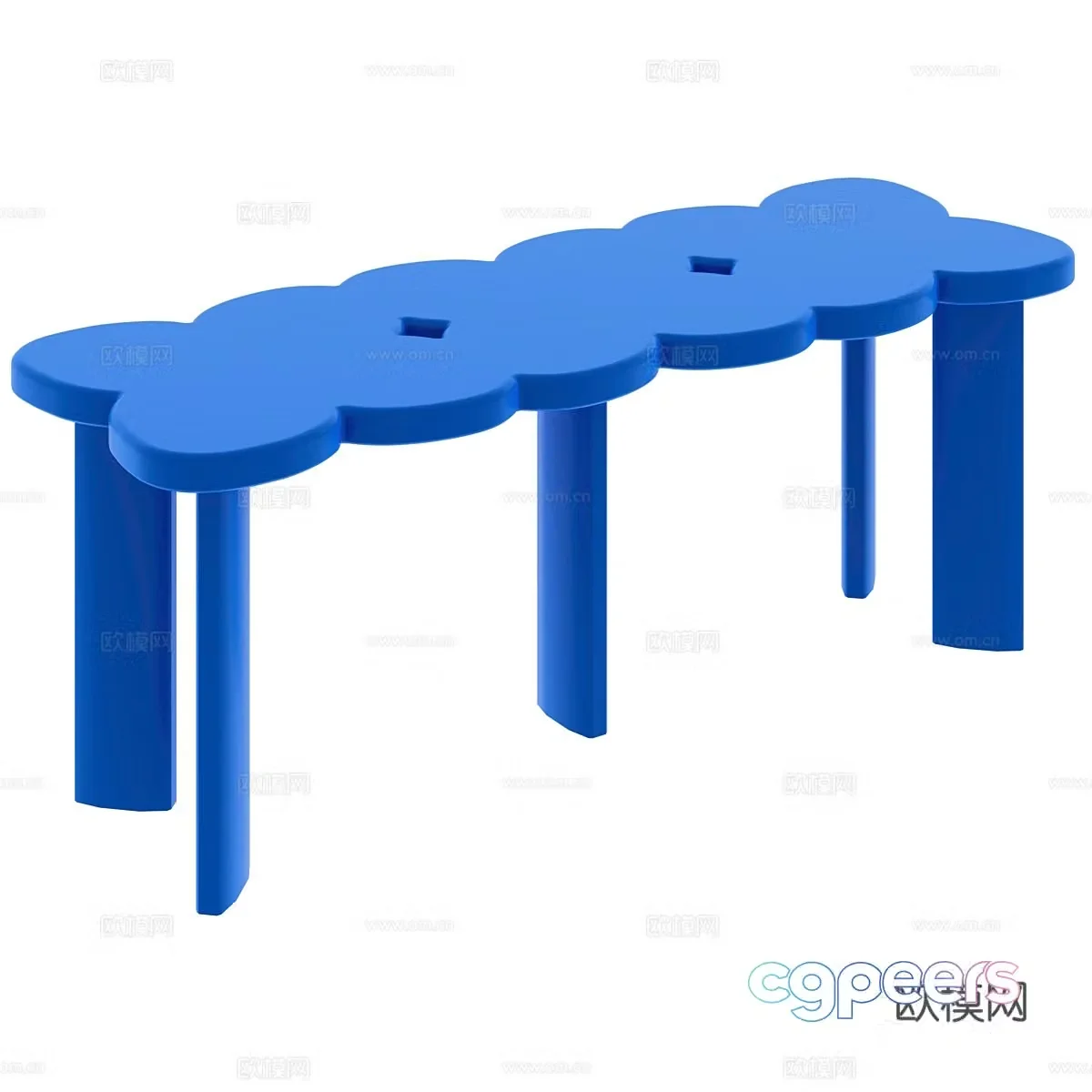 Modern minimalist stool bench 3d model