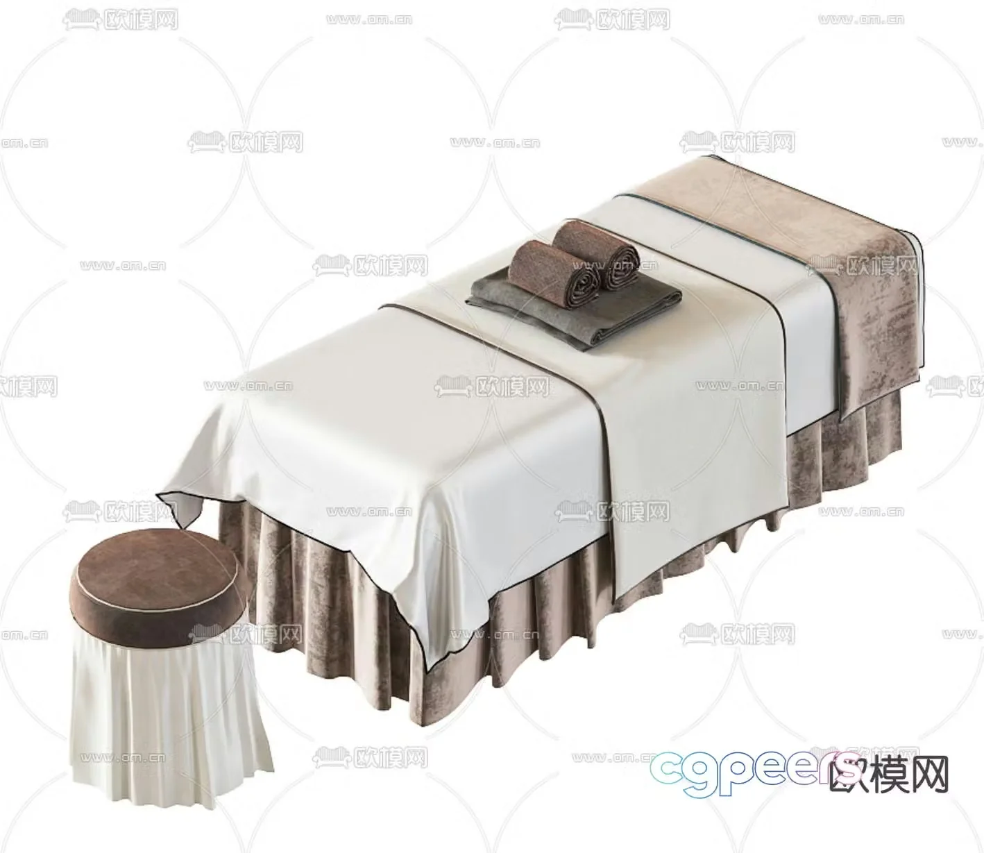 Massage bed beauty bed 3d model