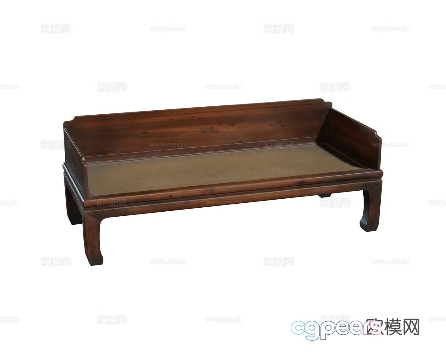 Chinese mahogany furniture three-dimensional Arhat bed combination 3D model