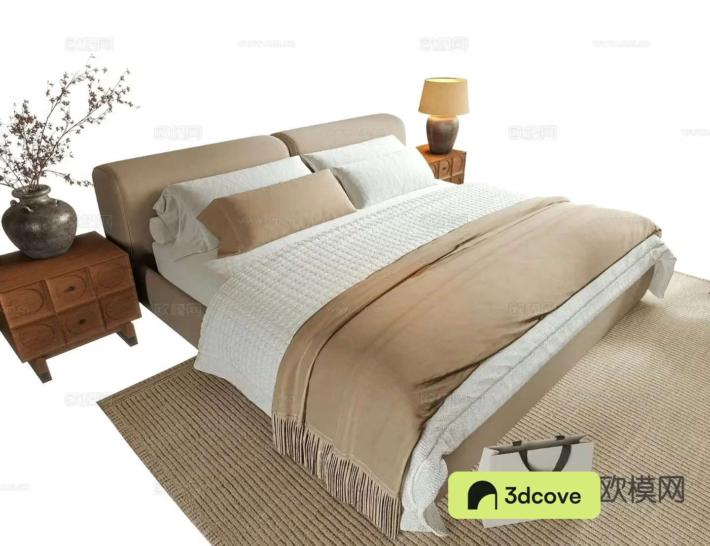 Wabi-sabi double bed