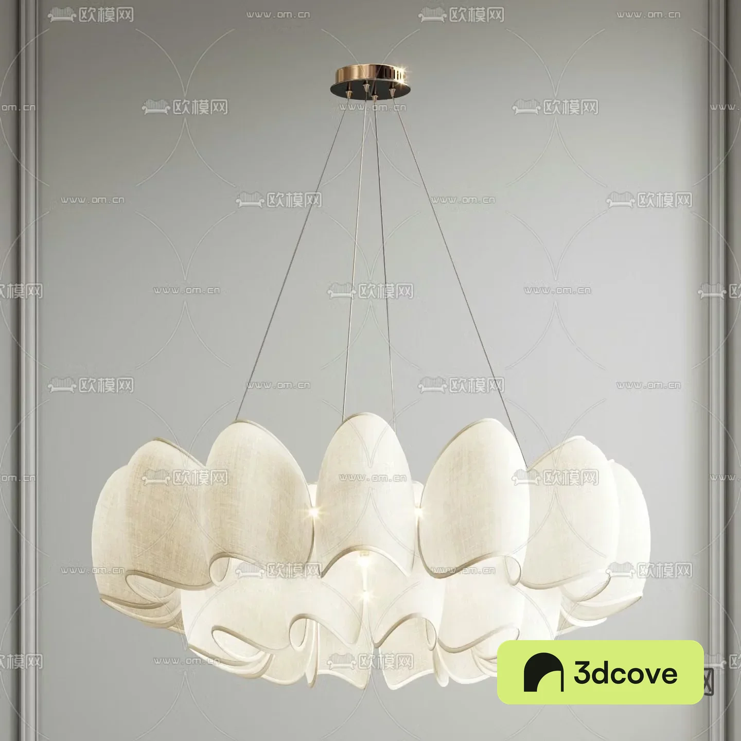 Cream style chandelier petal chandelier