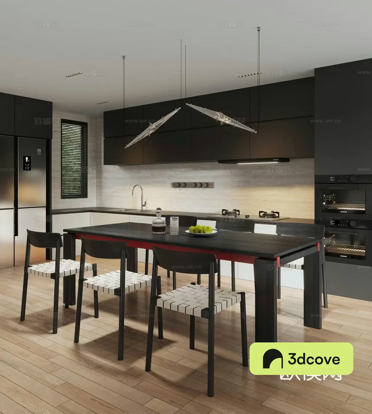 Modern minimalist home restaurant black and white and gray restaurant open restaurant modern dining table and chair