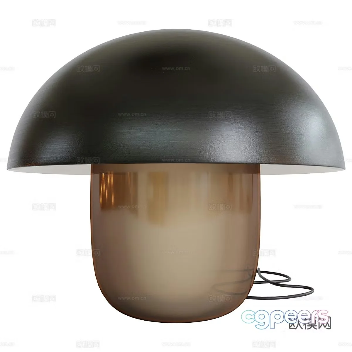 Modern light luxury mushroom desk lamp 3D model