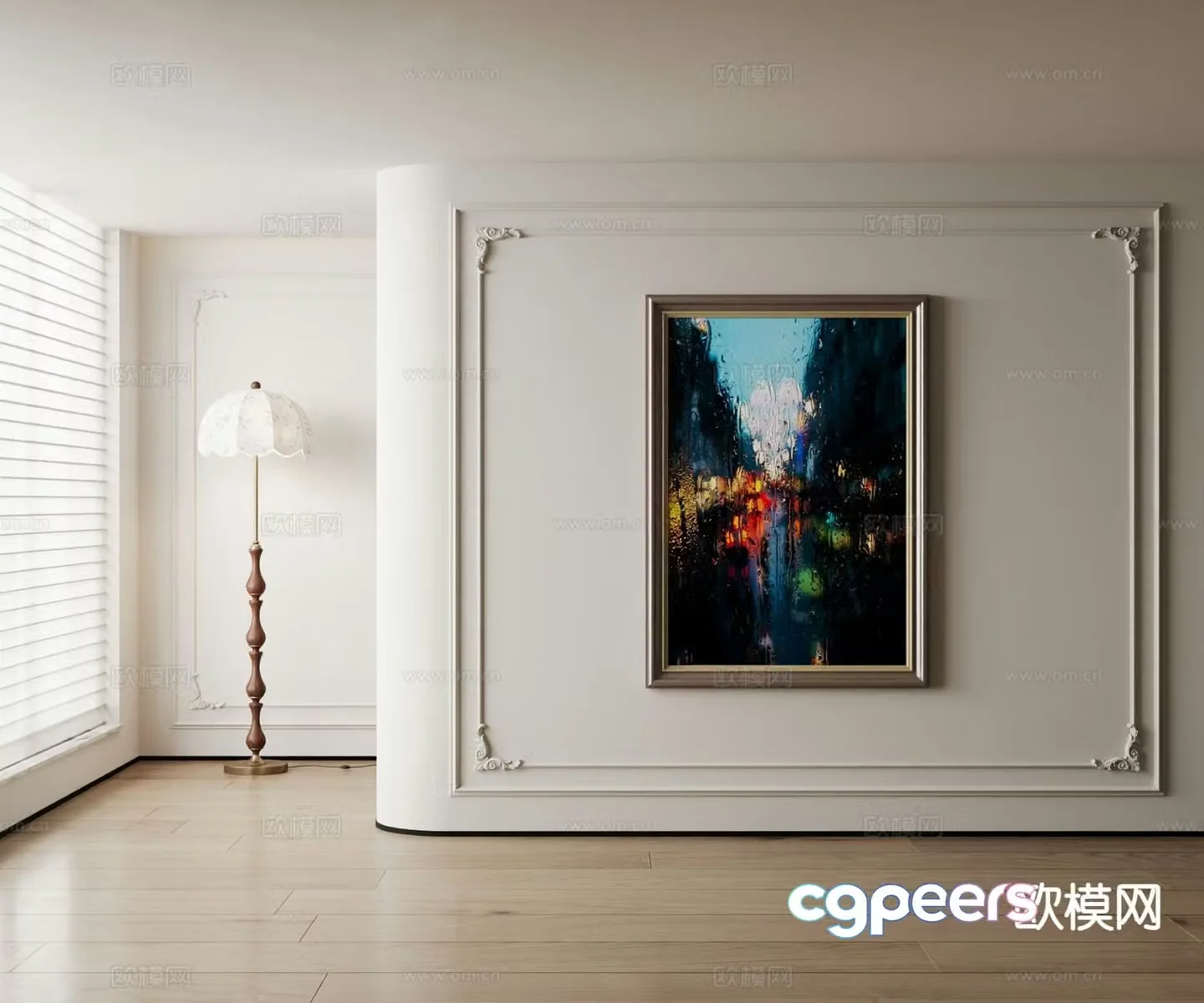 American oil painting art painting decorative painting 3d model