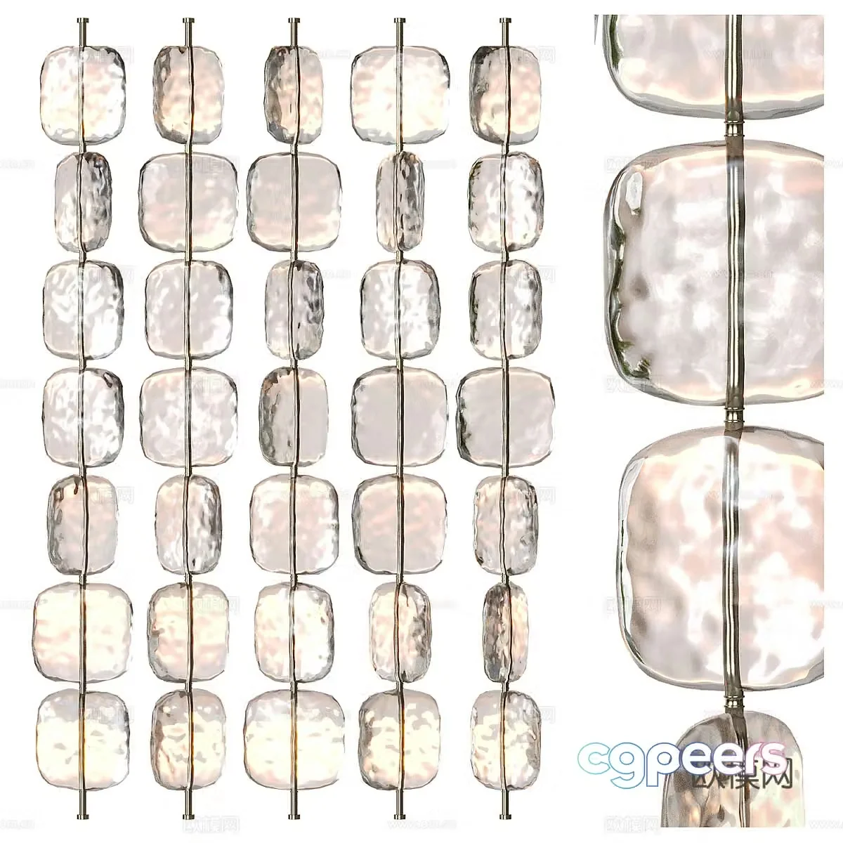 Modern glass partition 3d model