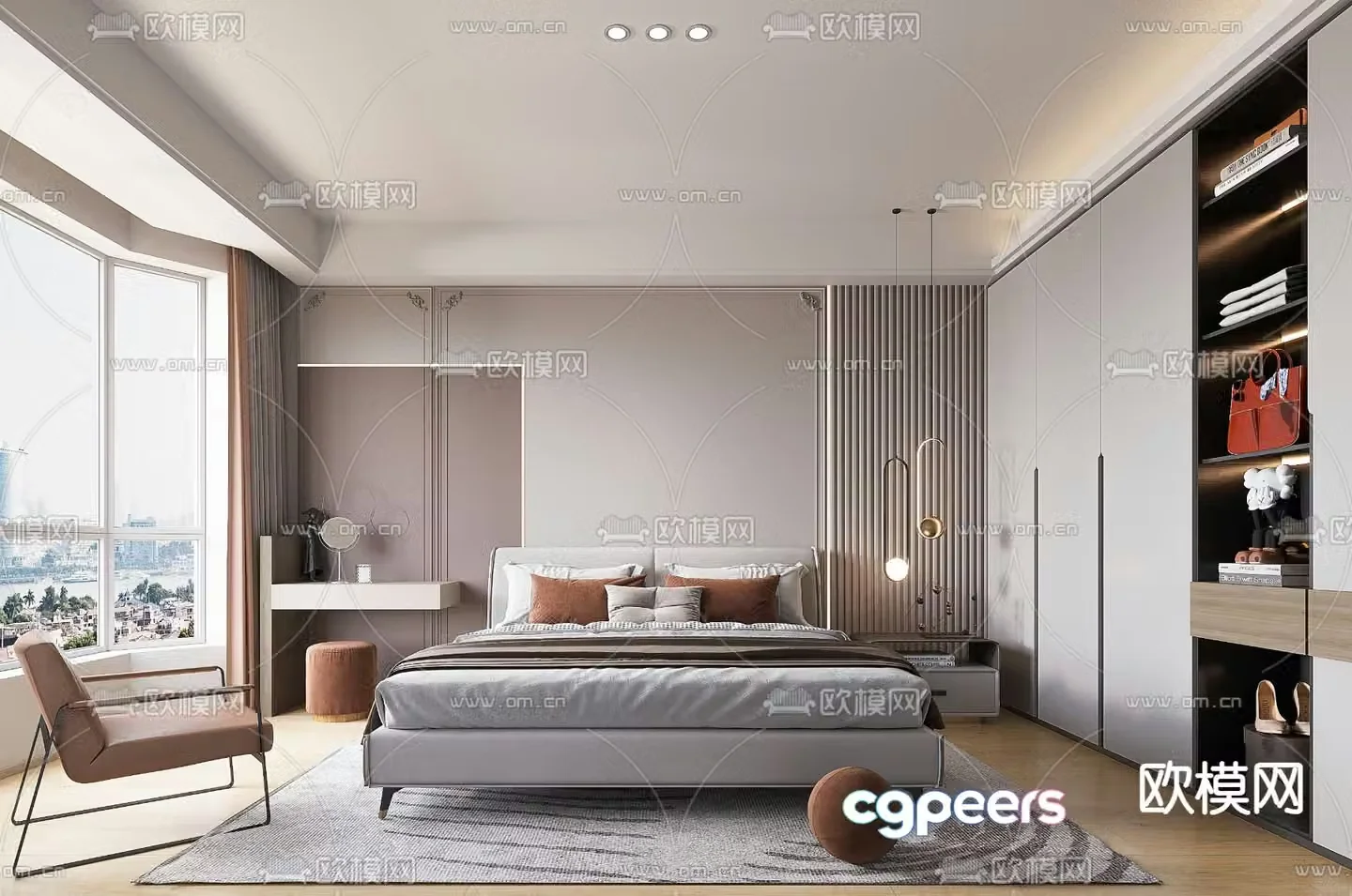 French bedroom master bedroom master room 3d model
