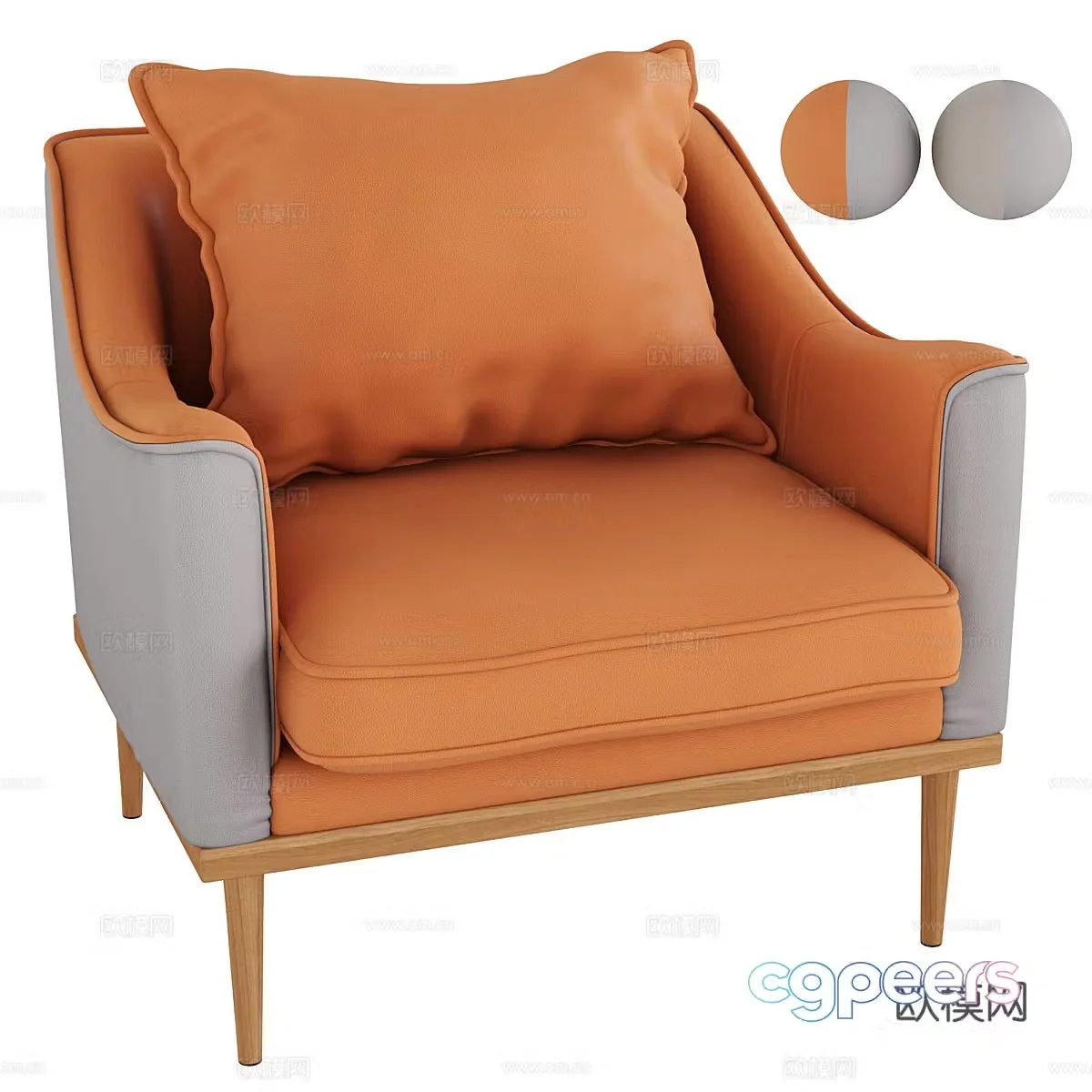 Single sofa 3d model