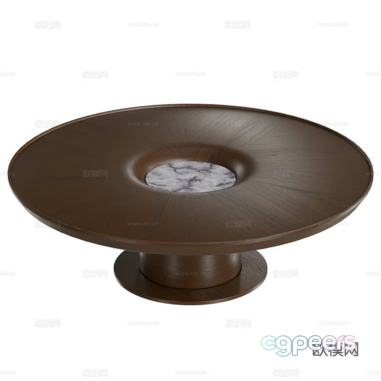 Medium style wooden coffee table 3D model