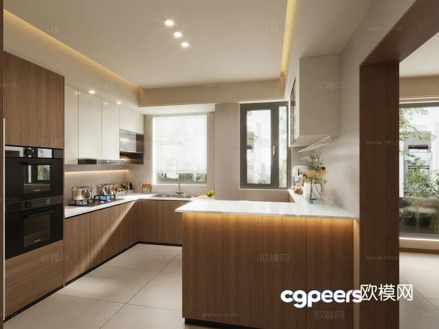 3D model of aesthetic kitchen renderings in Song Dynasty