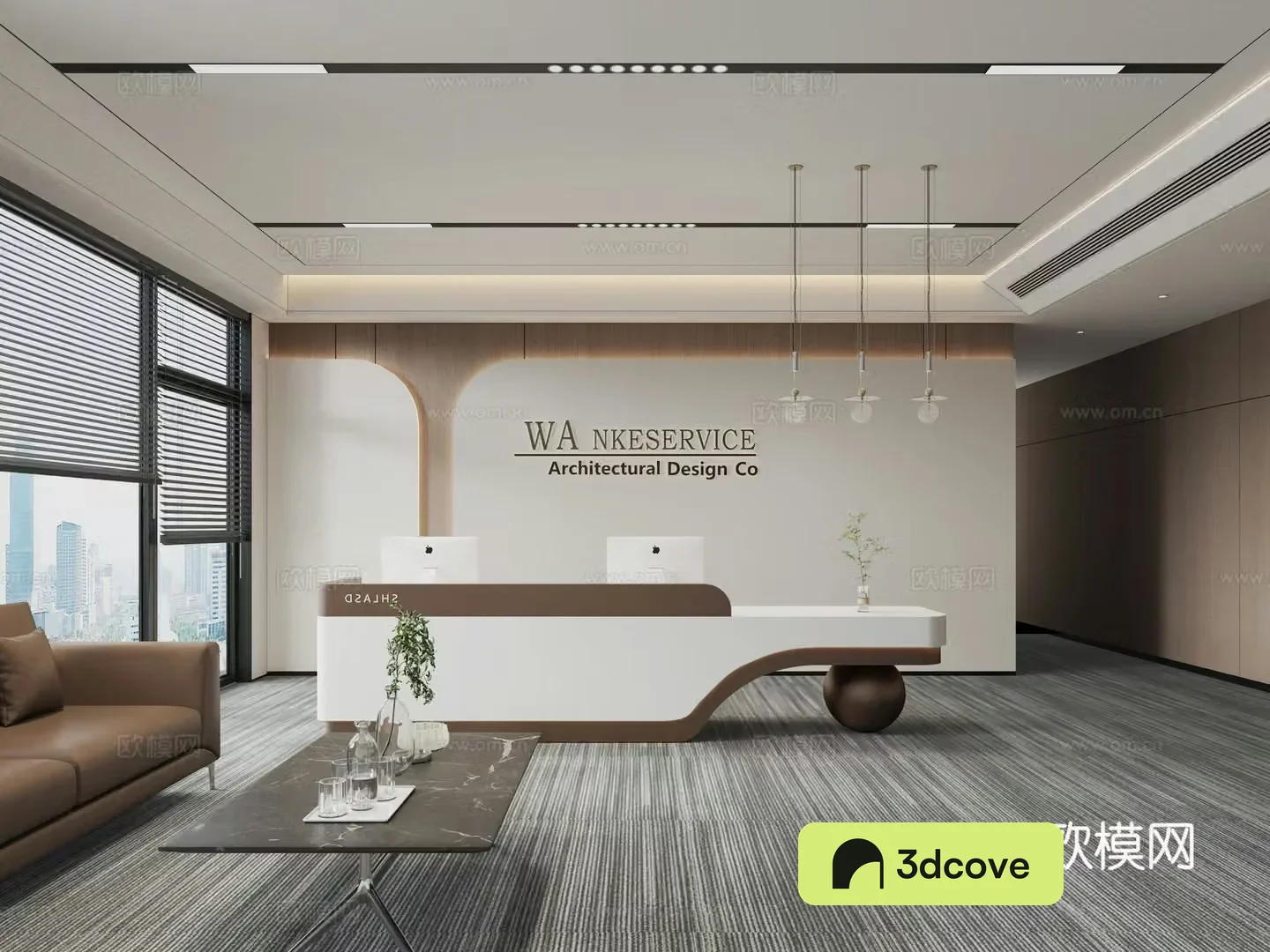 Modern company front desk