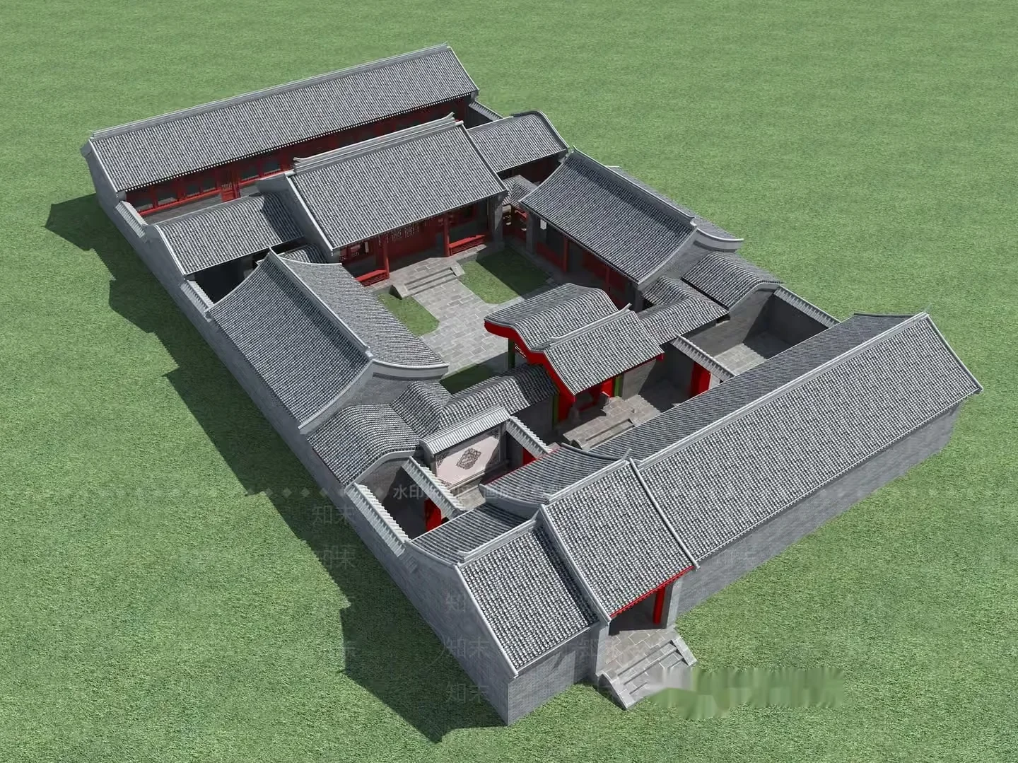 Ancient Chinese Building 3D Model – 9847 – VRAY Render