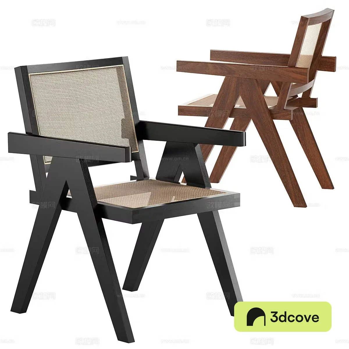 Wasabi Leisure Chair Armchair Rattan Leisure Chair Rattan Backrest Chair 3D Model