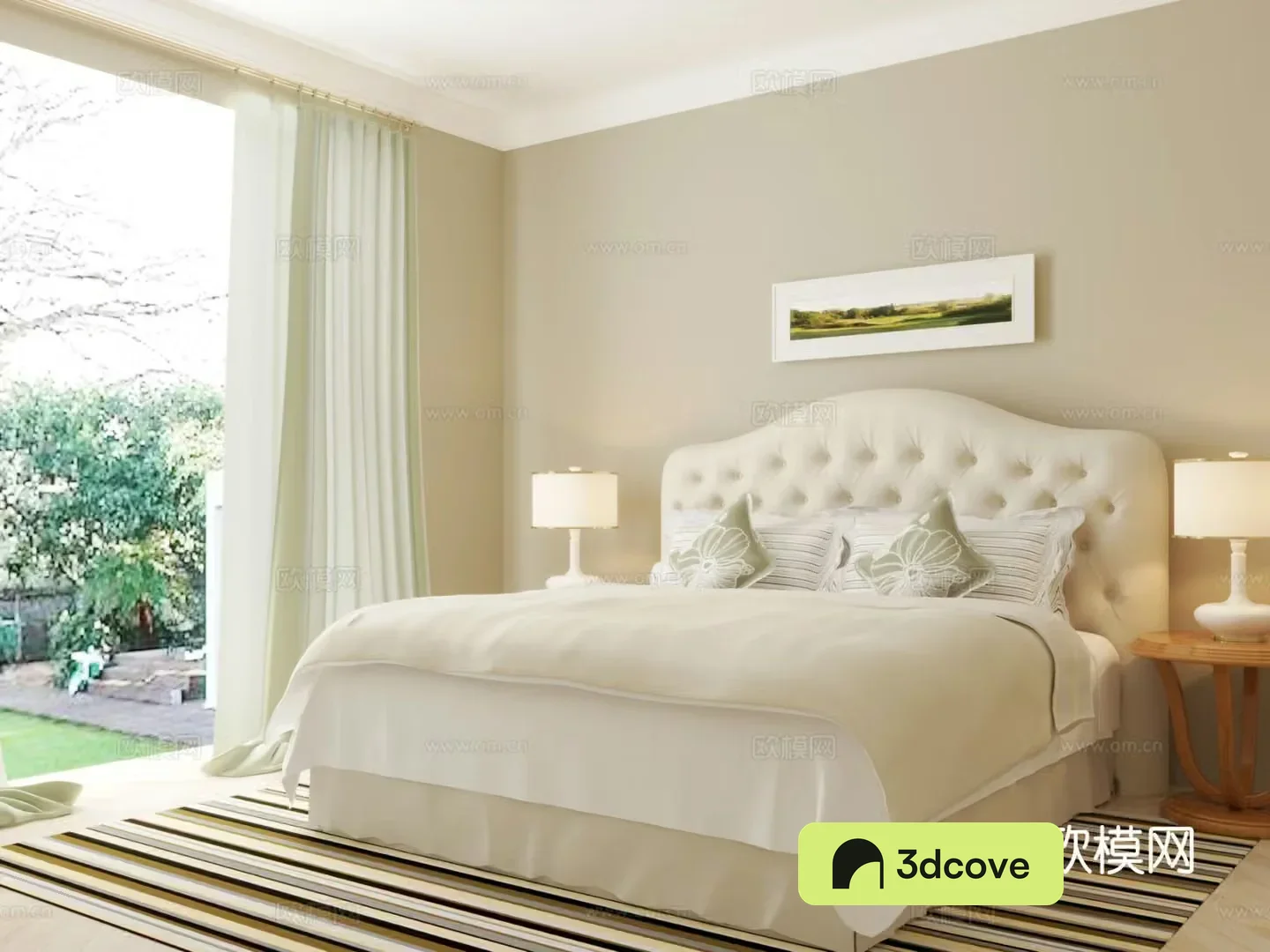 American double bed