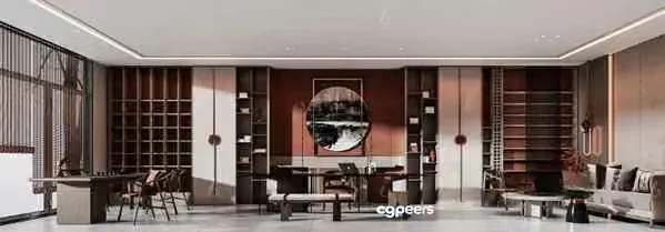 Modern Living Room 3D Model – 22107 – VRAY Render