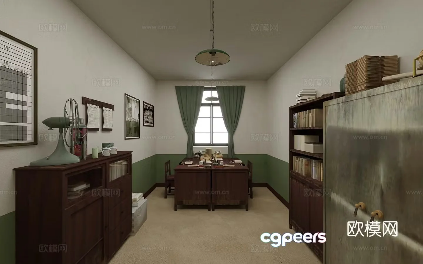 Republic of China Style Conference Room Former Site Revolutionary Office Former Site 3D Model